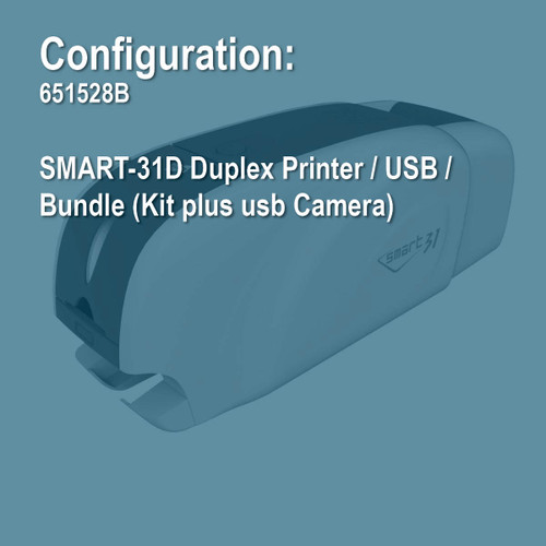 IDP 651528B SMART-31D Duplex ID Card Printer Bundle