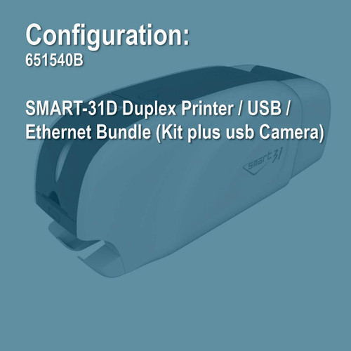 IDP 651540B SMART-31D Duplex ID Card Printer Bundle