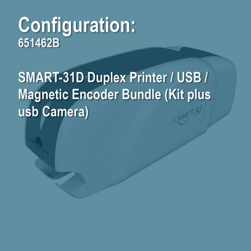 IDP 651462B SMART-31D Duplex ID Card Printer Bundle