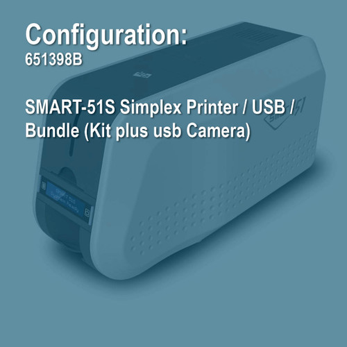 IDP 651398B SMART-51S Simplex ID Card Printer Bundle