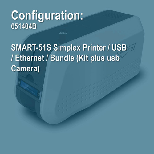 IDP 651404B SMART-51S  Simplex ID Card Printer Bundle
