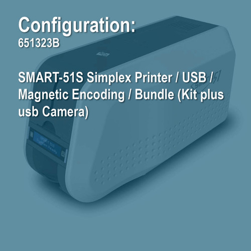 IDP 651323B SMART-51S Simplex ID Card Printer Bundle