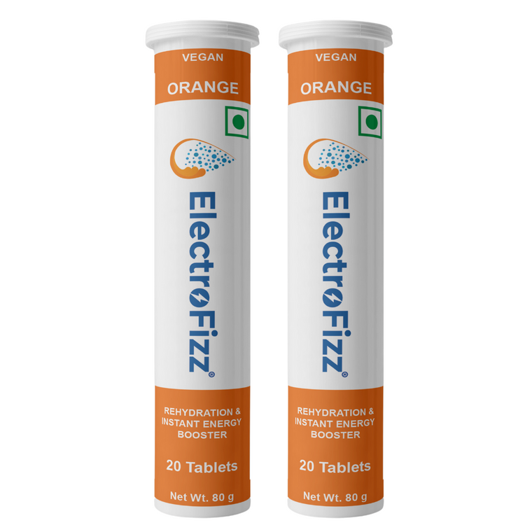 ElectroFizz Electrolyte Energy Drink for Workout-20 Effervescent Tablets - Orange Flavor