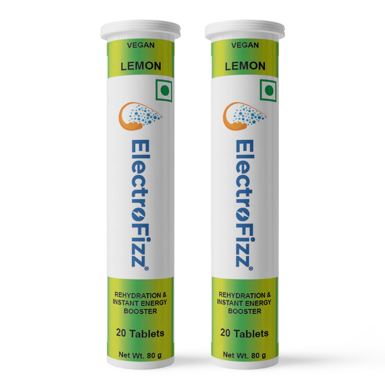 ElectroFizz Electrolyte Energy Drink for Workout-20 Effervescent Tablets -Lemon Flavor
