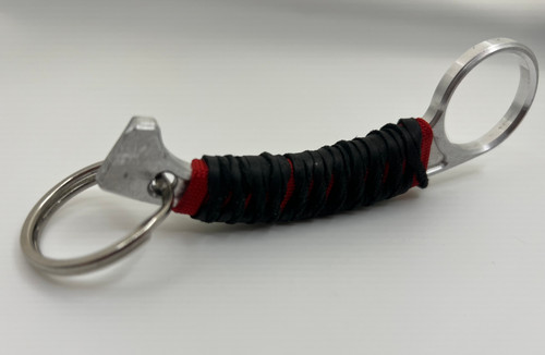KARAMBIT KEYCHAIN WITH BLACK/RED WRAP