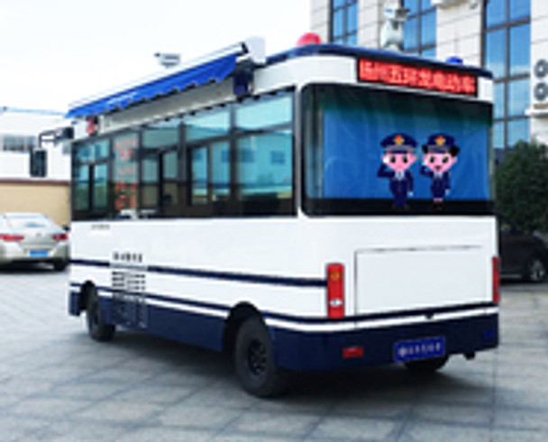 【WuHuanLong】Mobile Police Office 5500 x 2120 x 2750mm Hydraulic brake, 12V vacuum assisted forging and welding high-strength front and rear axles 6.50-16 tire model EPS electric power steering (12V)