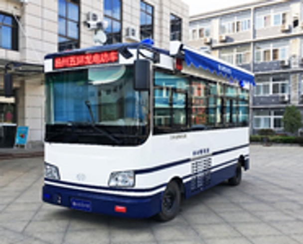【WuHuanLong】Mobile Police Office 5500 x 2120 x 2750mm Hydraulic brake, 12V vacuum assisted forging and welding high-strength front and rear axles 6.50-16 tire model EPS electric power steering (12V)