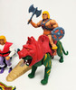 Mattel MOTU Sky Sled & Prince Adam and He-Man with Battle Cat action figure lot
