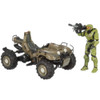 Jazwares Halo Mongoose with Master Chief & Spnkr rocket launcher , Banished Ghost with Elite Warlord & Energy sword