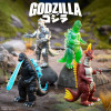 Toho ReAction Figures Wave 7 Godzilla '84 (Heat Ray), Mechagodzilla (1975), Titanosaurus, Godzilla (Semi-Clear Green version)