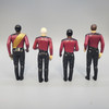 Galoob (1988) Star Trek TNG Picard, Riker, Worf and Data 3.75" action figure lot