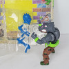Playmates (1991) TMNT Wacky Action Machine Gunnin' Rocksteady action figure with card