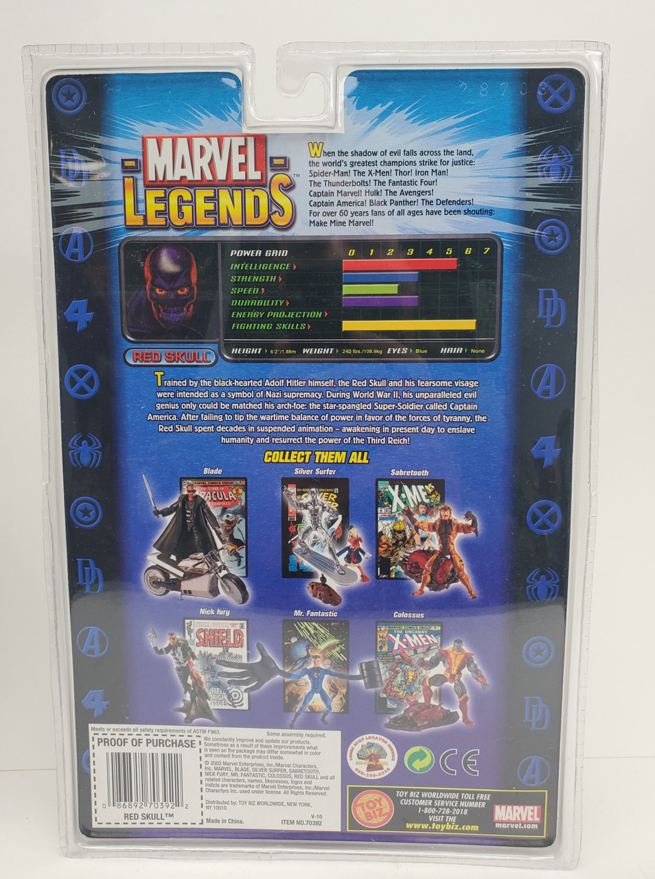 ミスター 赤ヘル ToyBiz (2003) Marvel Legends Series V Red Skull Action Figure