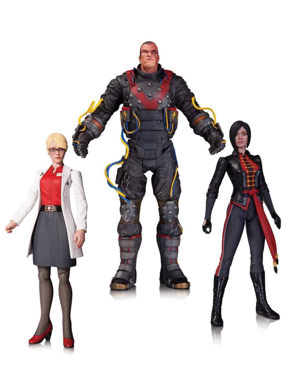 DC Collectibles Batman: Arkham Origins: The Electrocutioner Dr. Harleen  Quinzel and Lady Shiva Action Figure (Pack of 3)