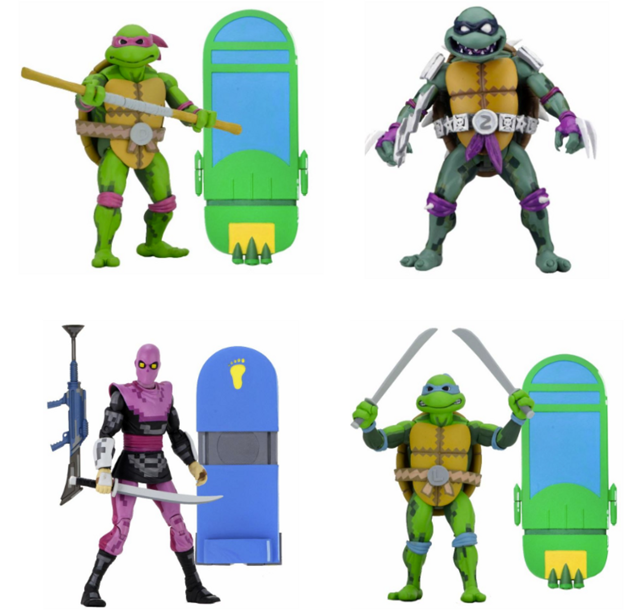 NECA TMNT: Turtles in Time - 7 Scale Action Figures - Series 1 Asst Set of  4