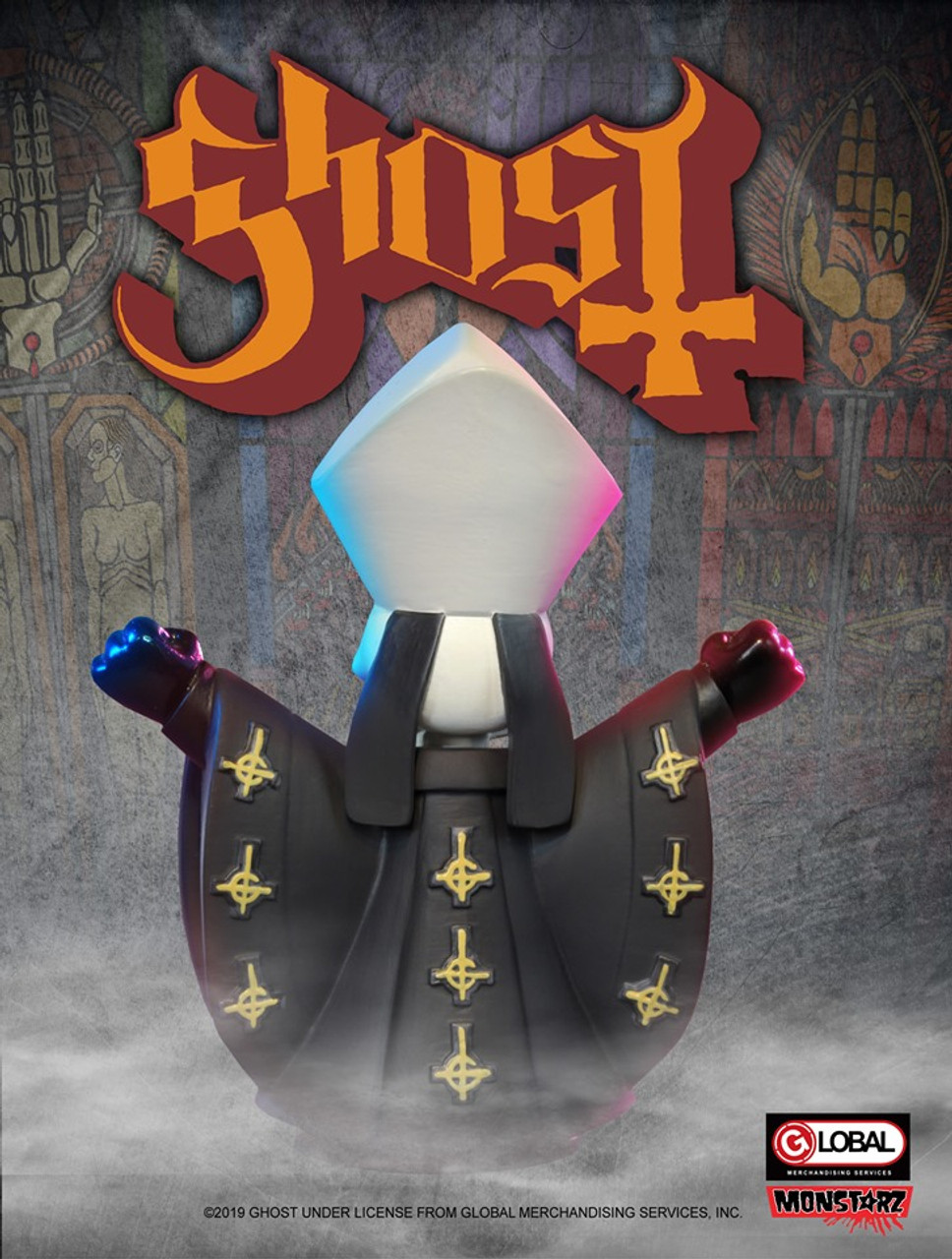 限定完売！ghostパパ エメリタス II レジン製ミニ像Monstarz NOV198725 - MONSTARZ GHOST PAPA EMERITUS II MINI STATUE