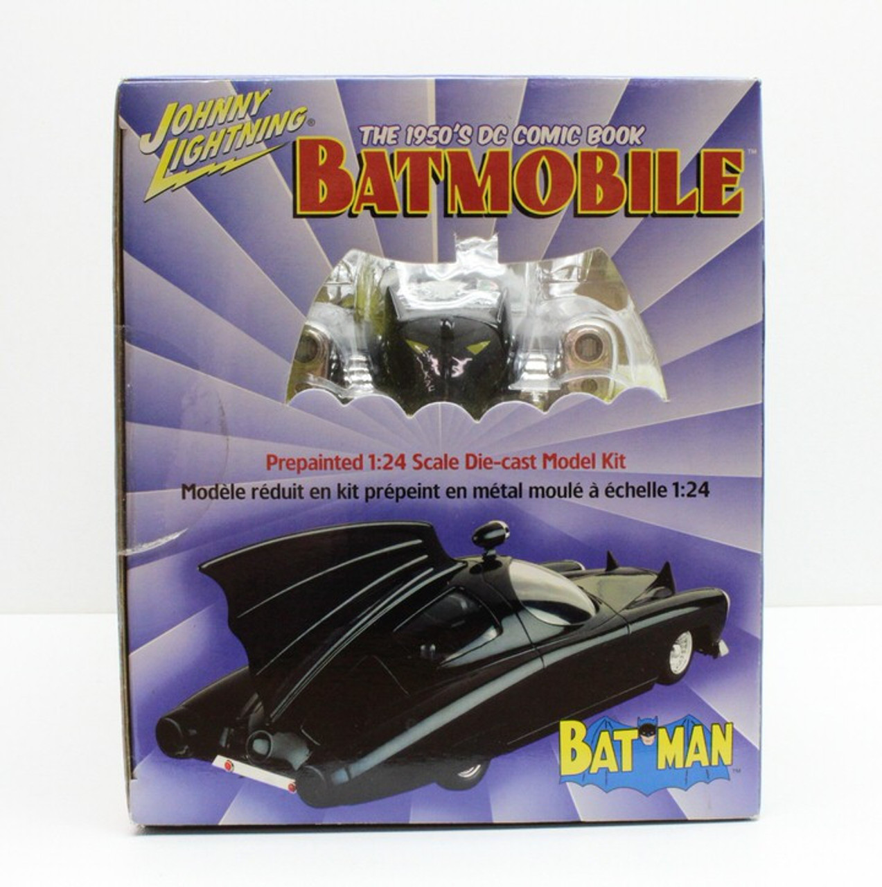 Johnny Lightning Batmobile 1950's 1:24th Scale Die Cast Metal Model Kit