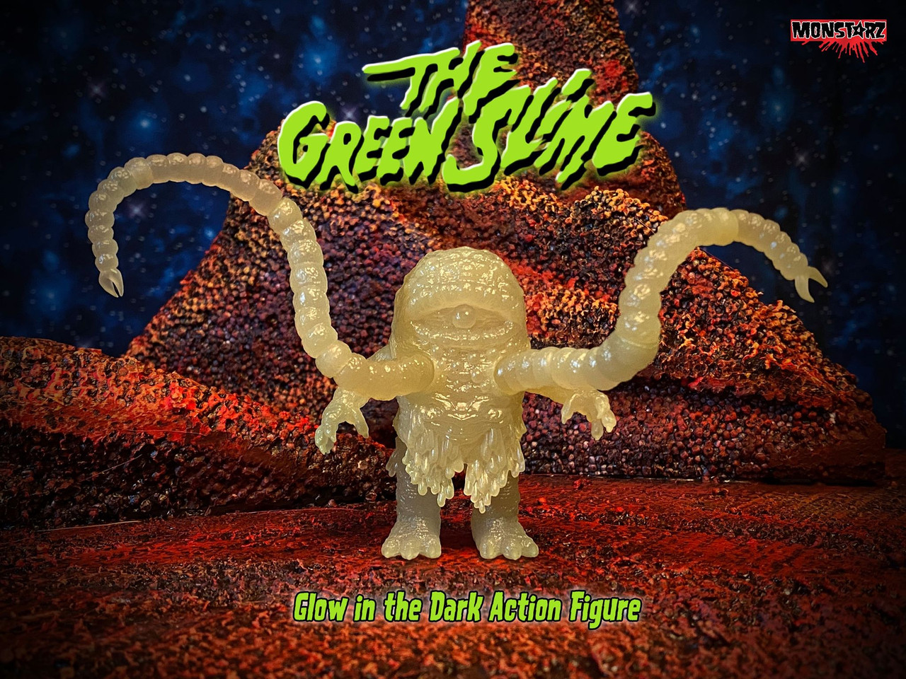 Monstarz The Green Slime retro action figure Glow Exclusive