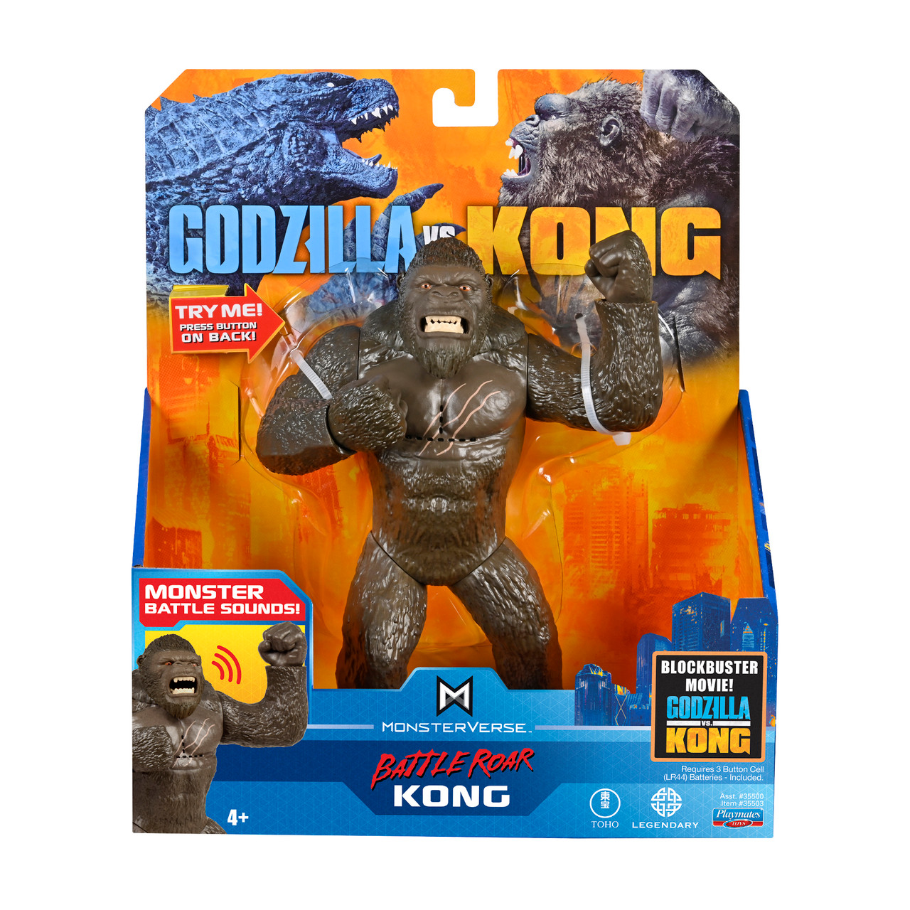 Playmates Godzilla vs Kong Deluxe Battle Roar Kong with Sound