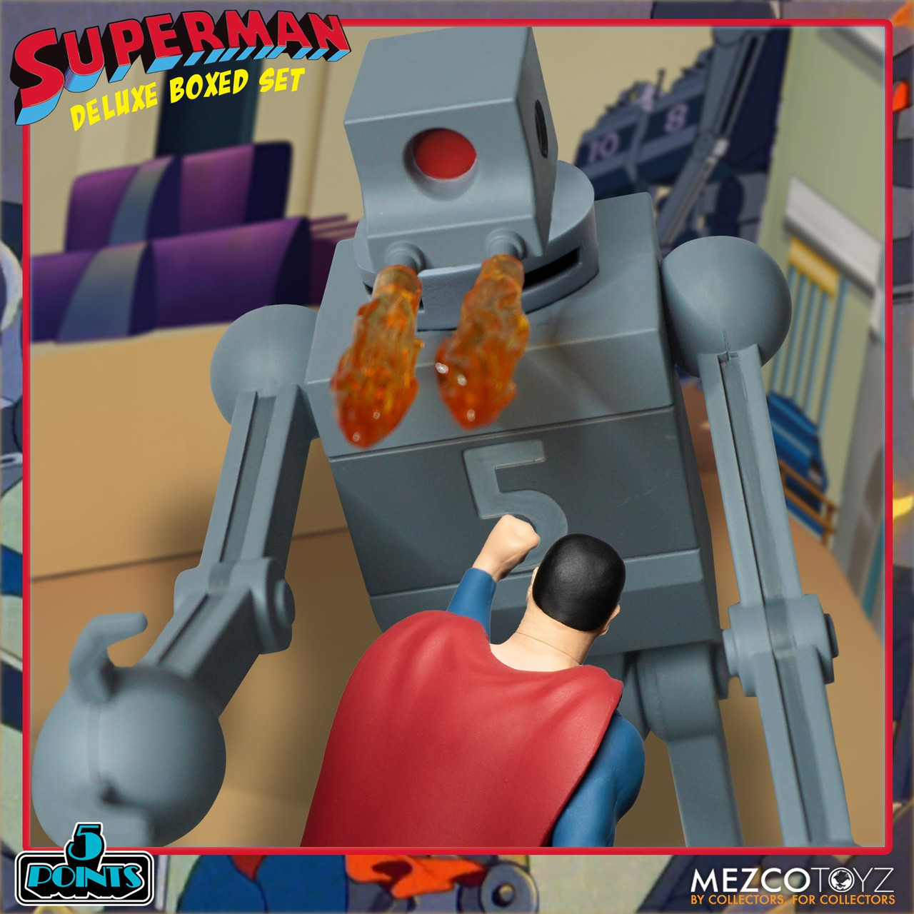 Mezco 5 Points Superman - The Mechanical Monsters (1941): Deluxe Boxed Set