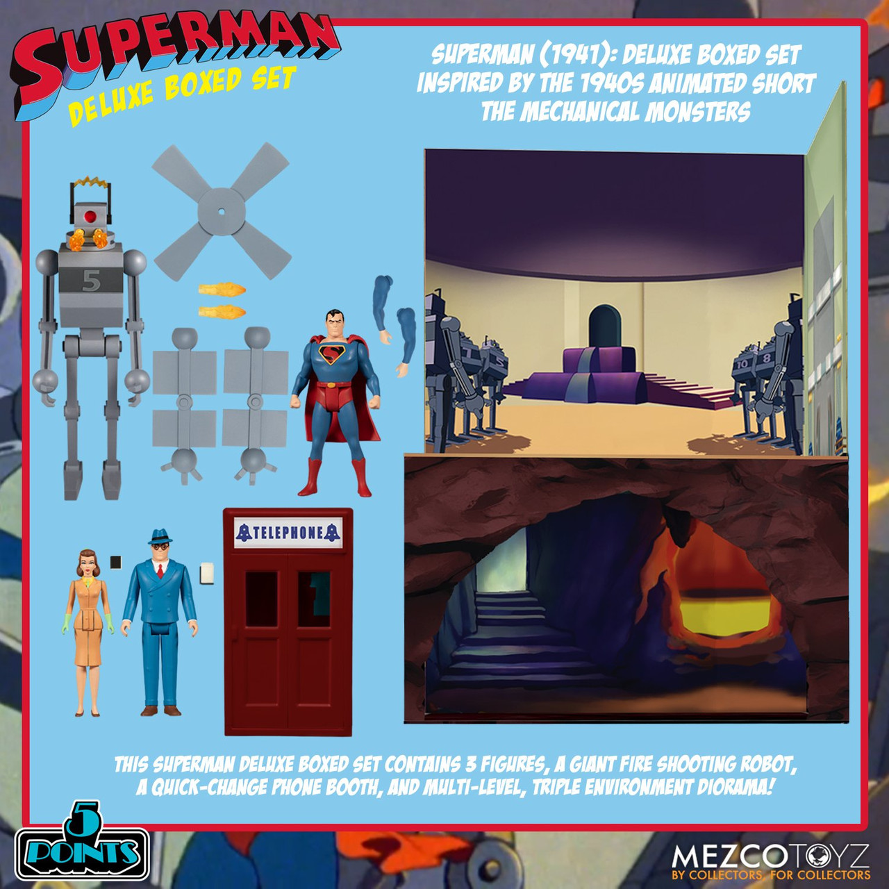 Mezco 5 Points Superman - The Mechanical Monsters (1941