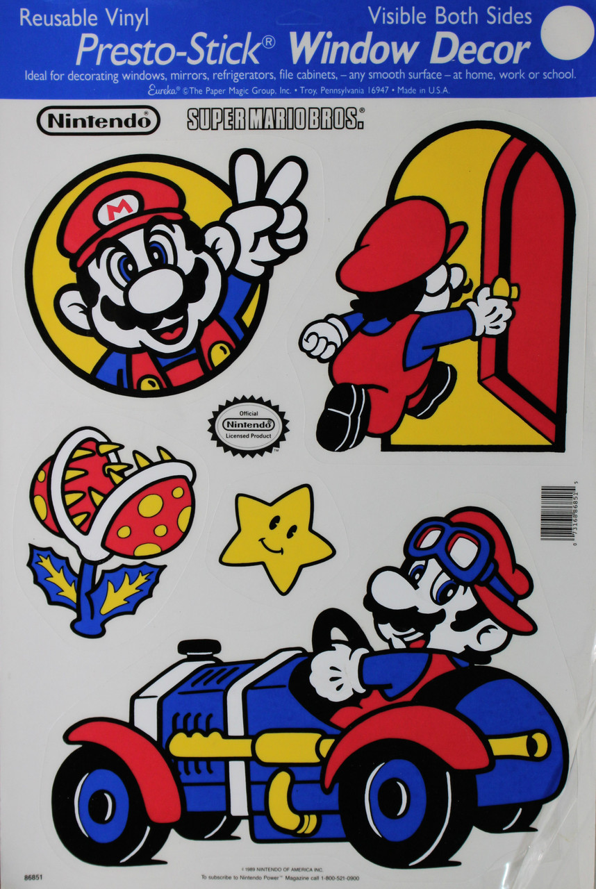 Super Mario Bros. Presto-Stick Window Decor (1989)