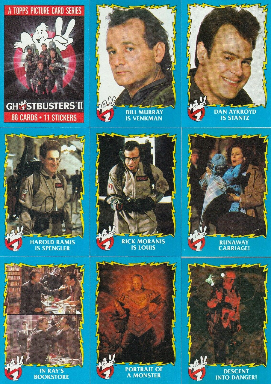 Ghostbusters 2 Sticker Topps (1988) Ghostbusters 2 Movie 1989 Complete card & sticker set
