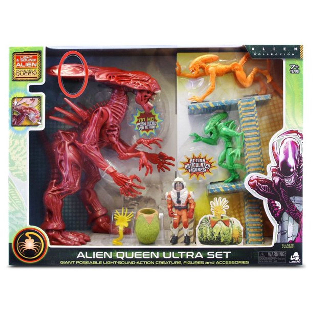 新品PLAYSETS ALIEN QUEEN WITH BASE フィギュア Lanard Alien Ultra Set with Alien Queen, Action Figures and