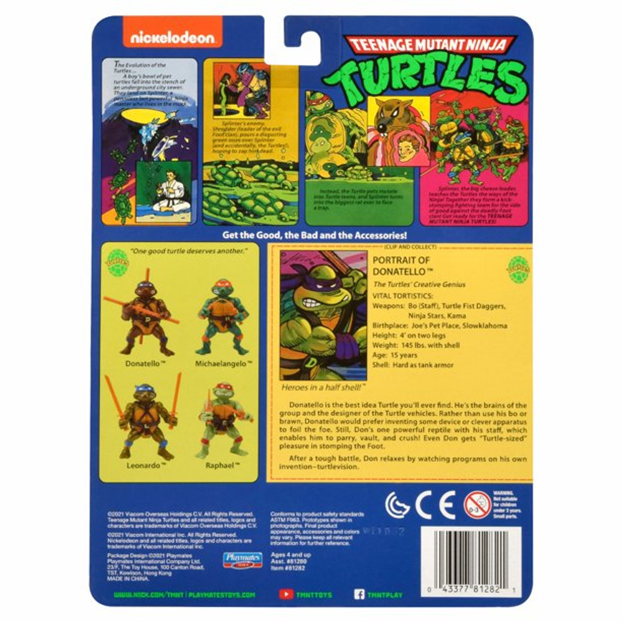 Playmates TMNT Classic 1988 Collection Donatello Action Figure