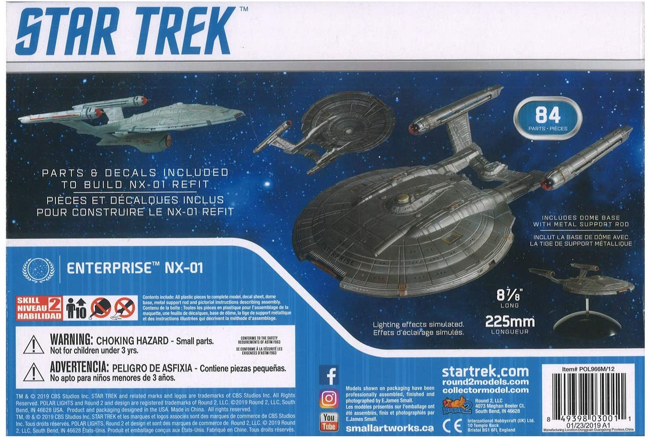 Polar Lights Star Trek Enterprise NX-01 Snap It 1:1000 Scale Model Kit