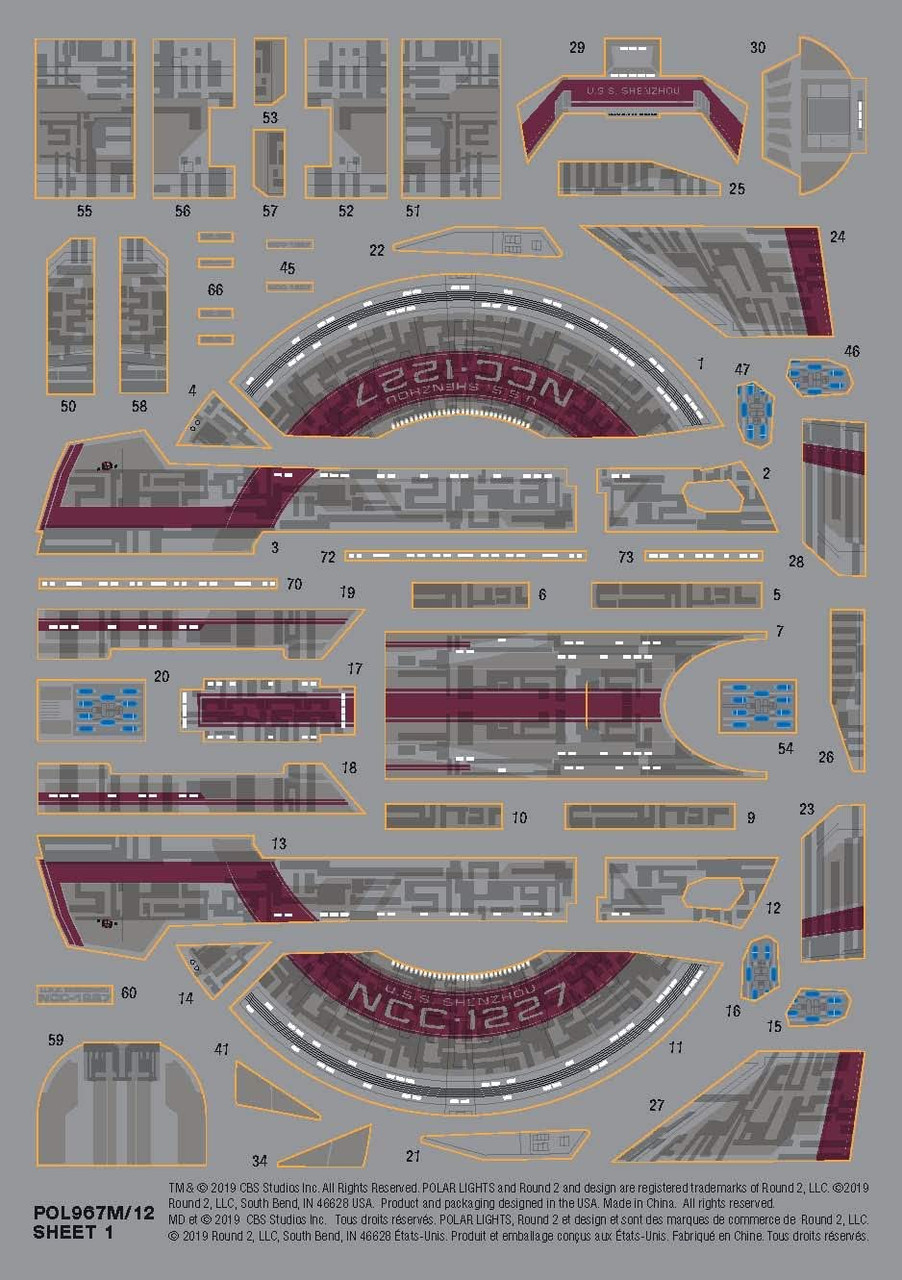 Polar Lights Star Trek U.S.S. Shenzhou NCC-1227 Snap It 1:1000