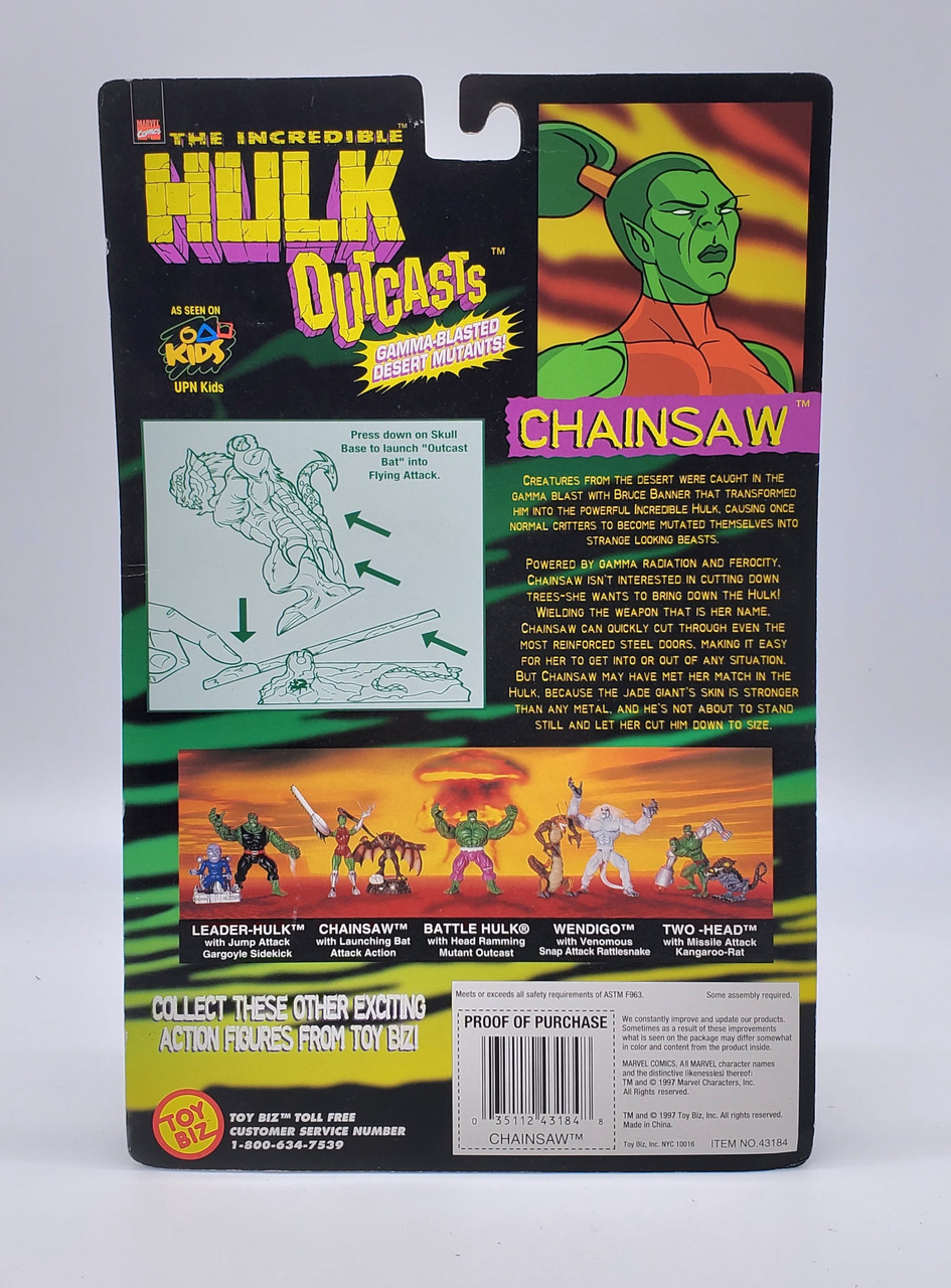ToyBiz Hulk Animated Series Outcasts Chainsaw Action Figure
