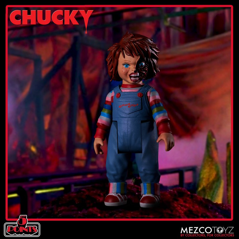 Mezco 5 Points Chucky Deluxe Figure Set