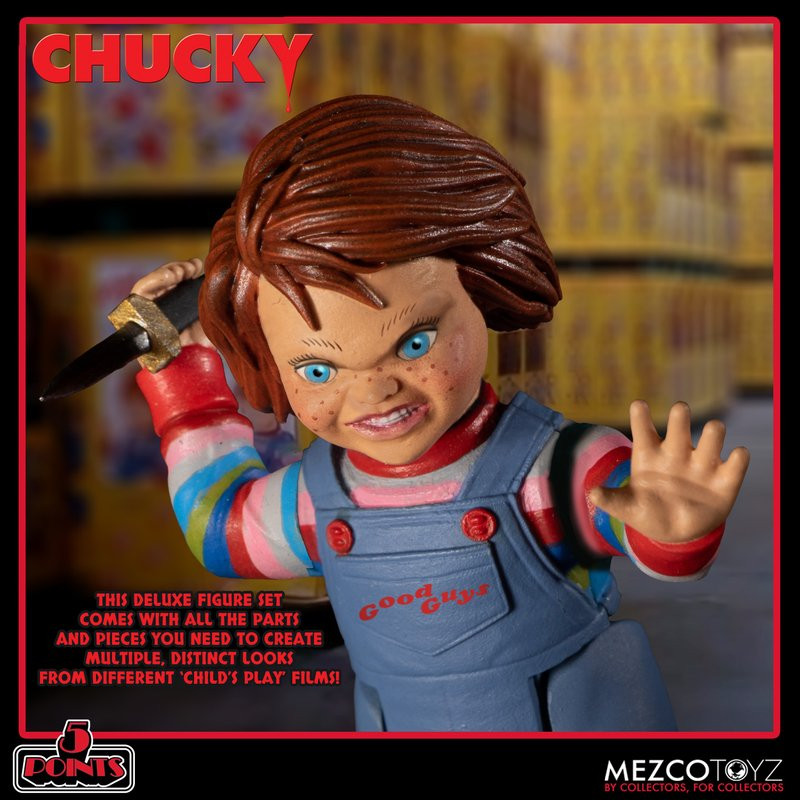 Mezco 5 Points Chucky Deluxe Figure Set