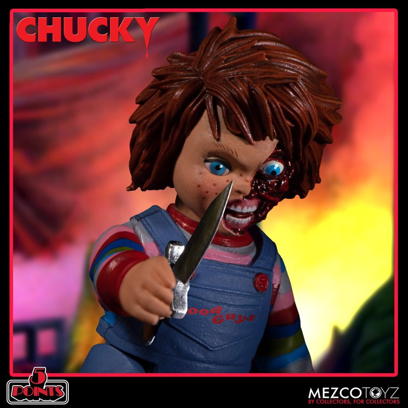 Mezco 5 Points Chucky Deluxe Figure Set