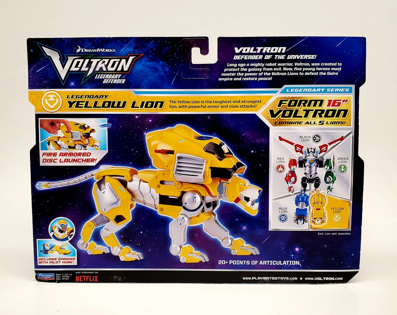 Playmates Voltron Legendary Yellow Lion