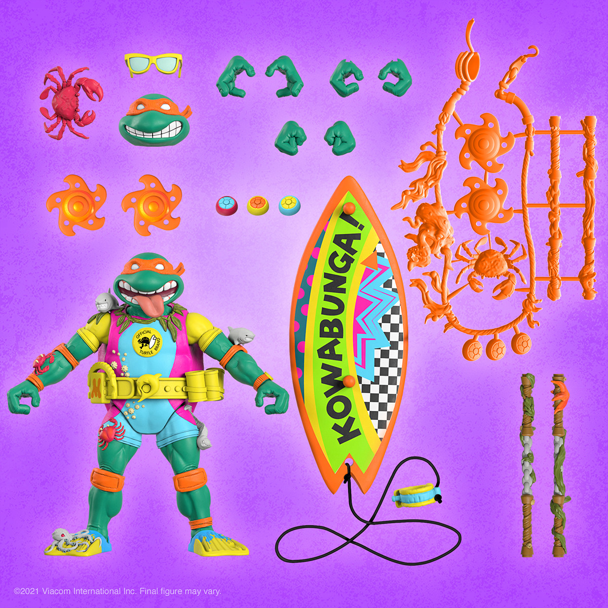 Super7 TMNT Ultimates Sewer Surfer Mike Action Figure