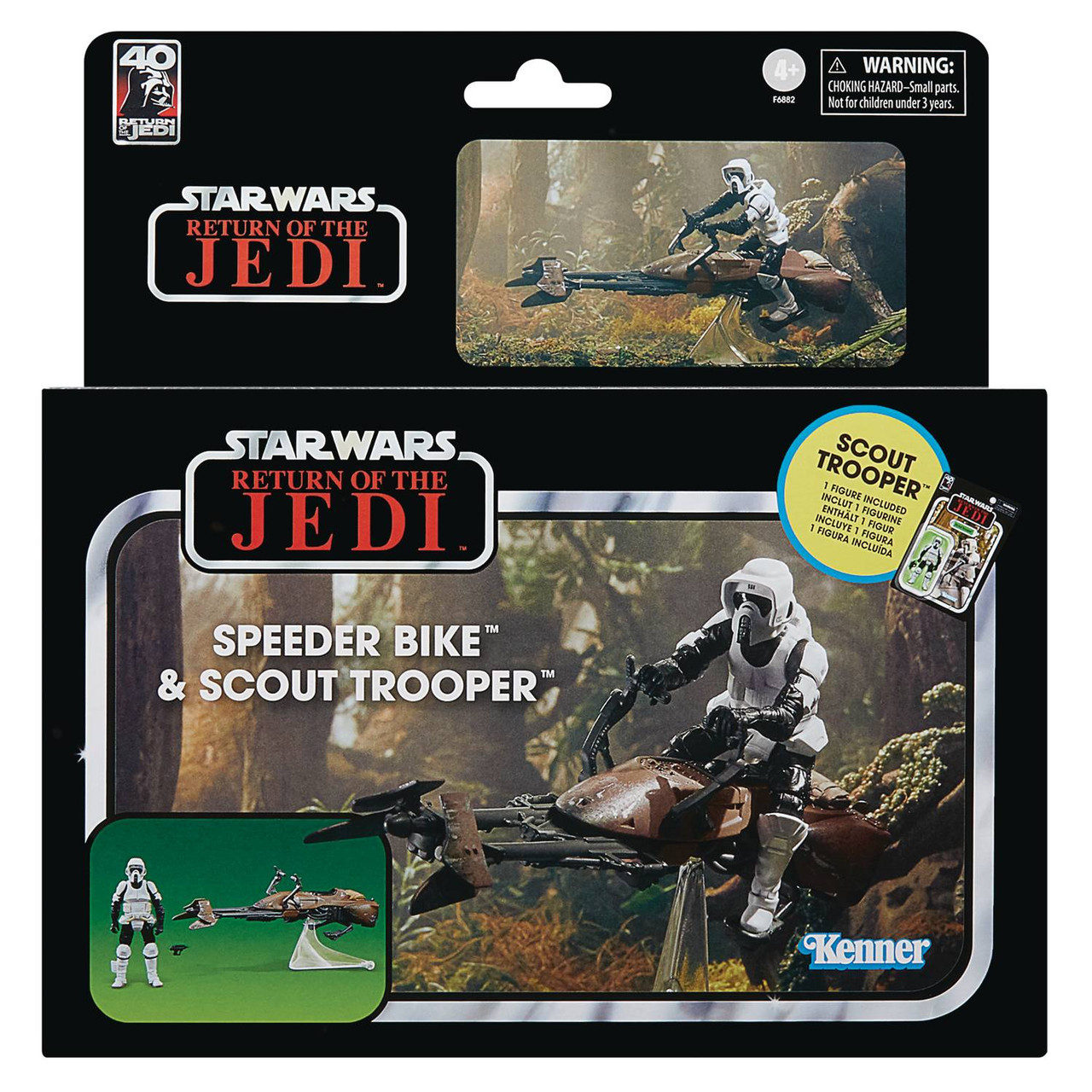 Hasbro Star Wars The Black Speeder Bike and Biker Scout 3.75