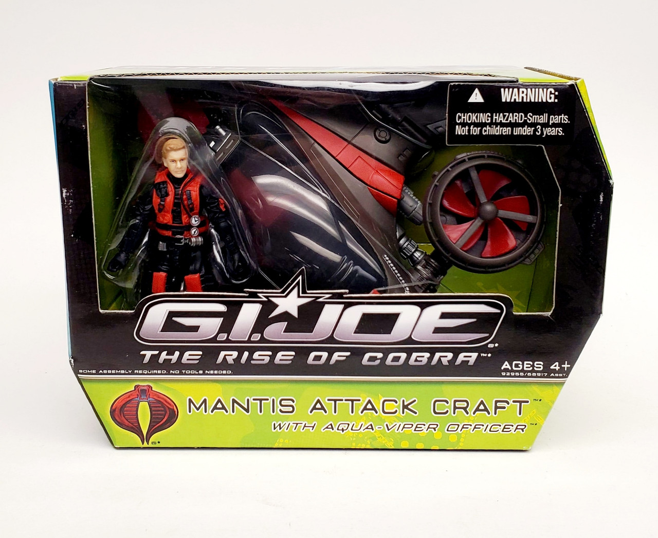 Hasbro GI Joe The Rise of Cobra MANTIS attack Craft with exclusive Aqua  Viper Officer 3.75