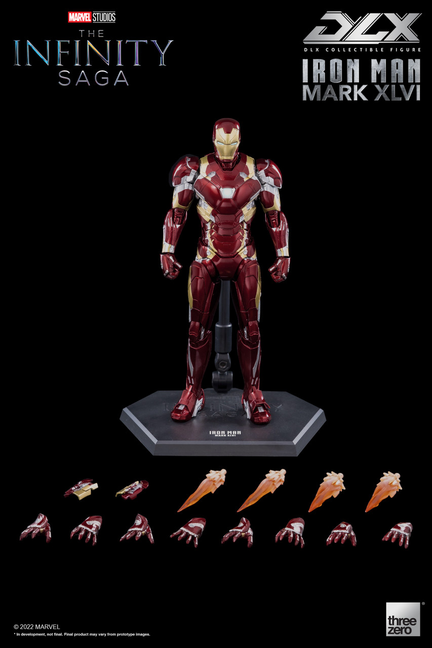 Threezero Marvel The Infinity Saga Iron Man MK46 Deluxe 1/12 scale action  figure