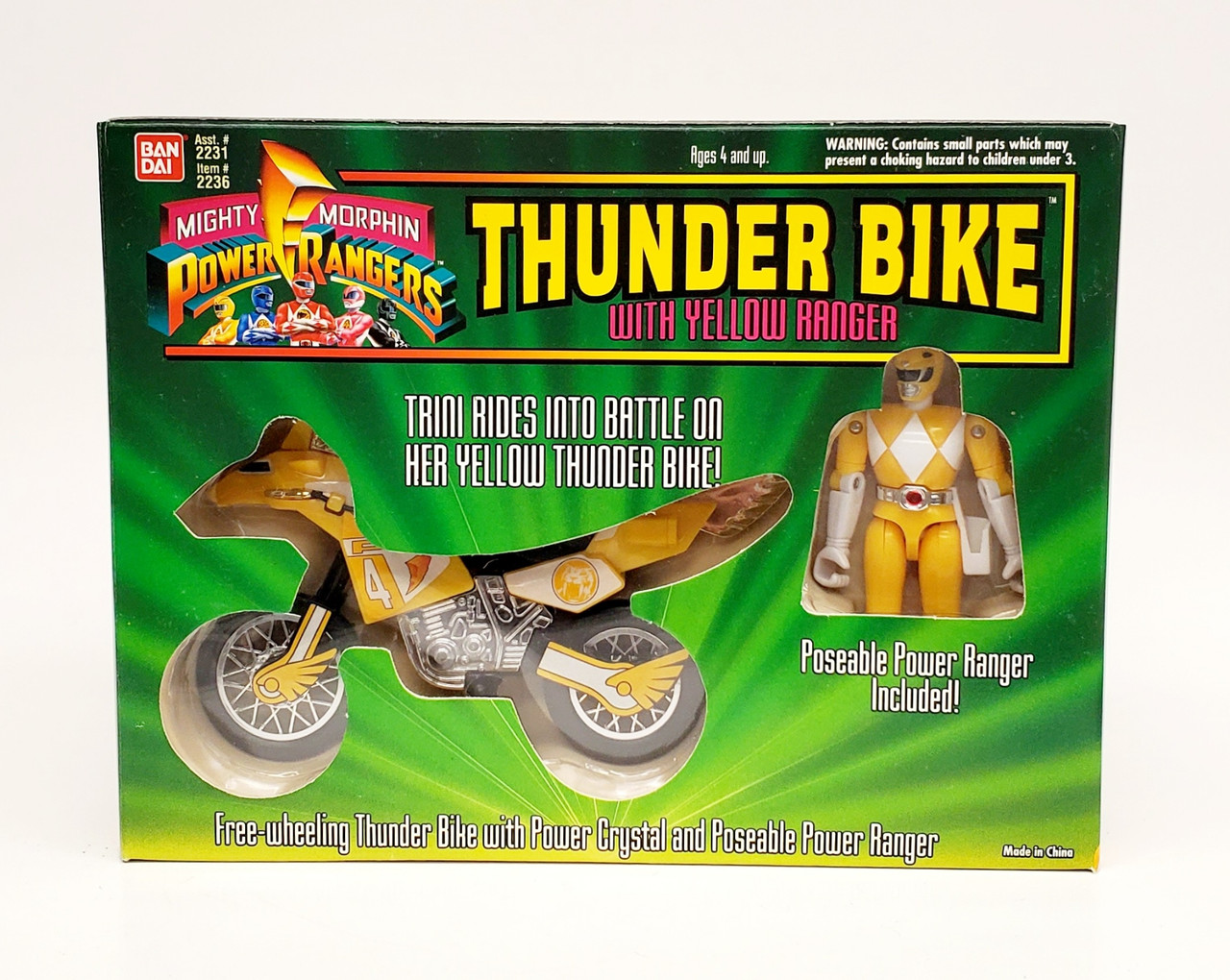 BanDai (1994) Power Rangers Thunder Bike with Yellow Ranger