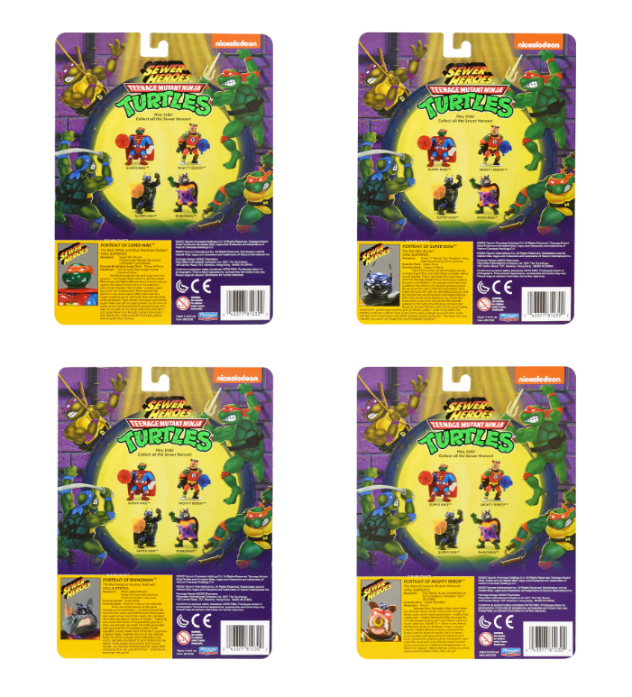 Playmates Teenage Mutant Ninja Turtles: Sewer Heroes 4-Figure Box