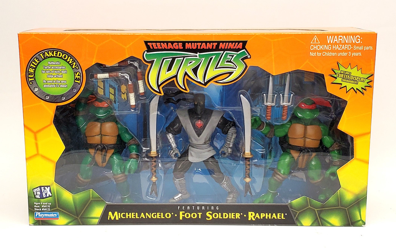 Playmates (2002) FOX TMNT Turtle Takedown Action Figure Box Set