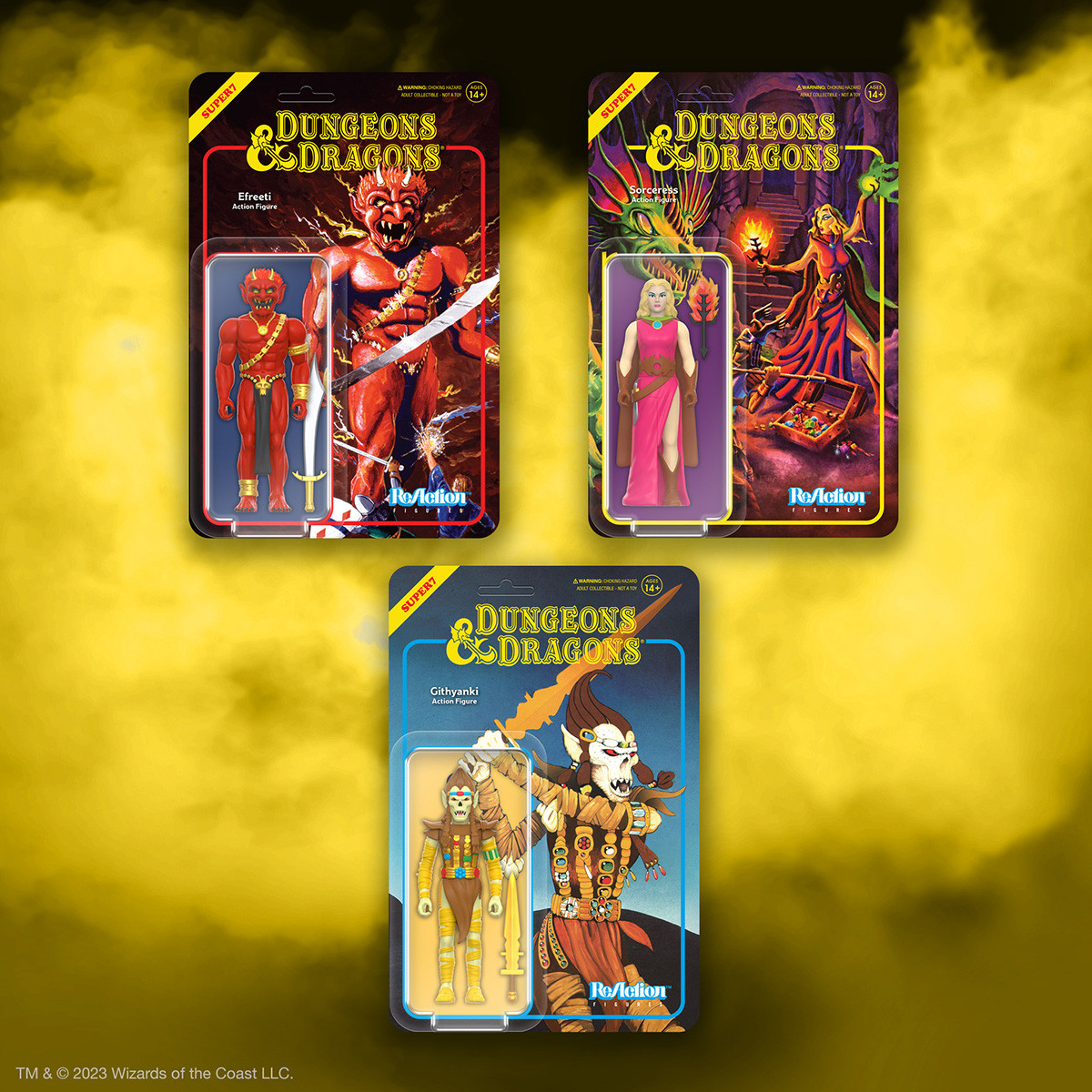 Super7 ReAction Dungeons and Dragons Series 1 set of 3