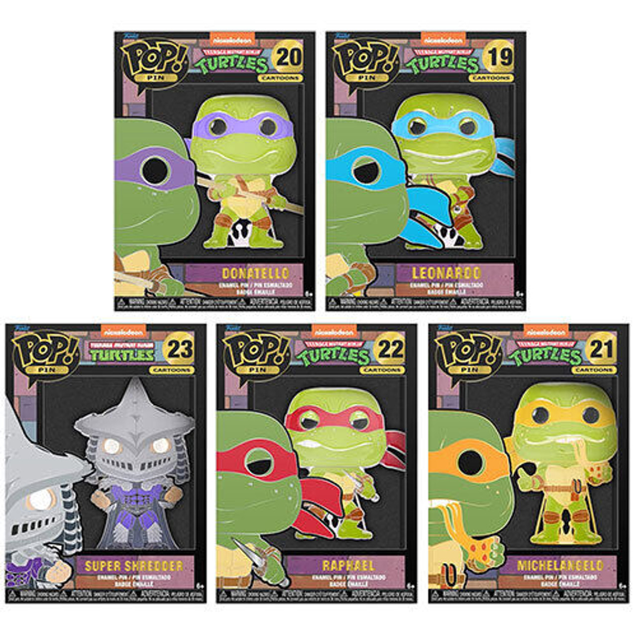 Funko Pop! Pin TMNT Set of 5