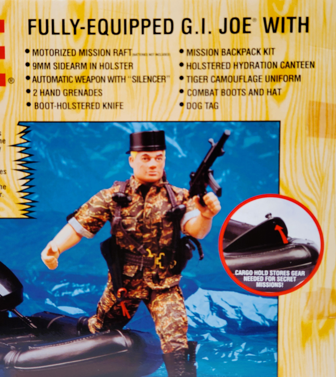 GI JOE Navy Seal FAO Schwarz limited edition figure and raft