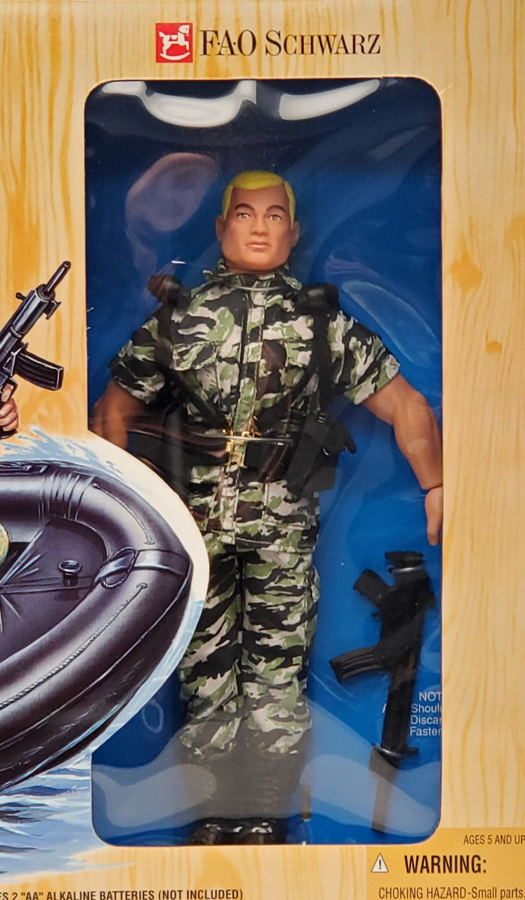 GI JOE Navy Seal FAO Schwarz limited edition figure and raft