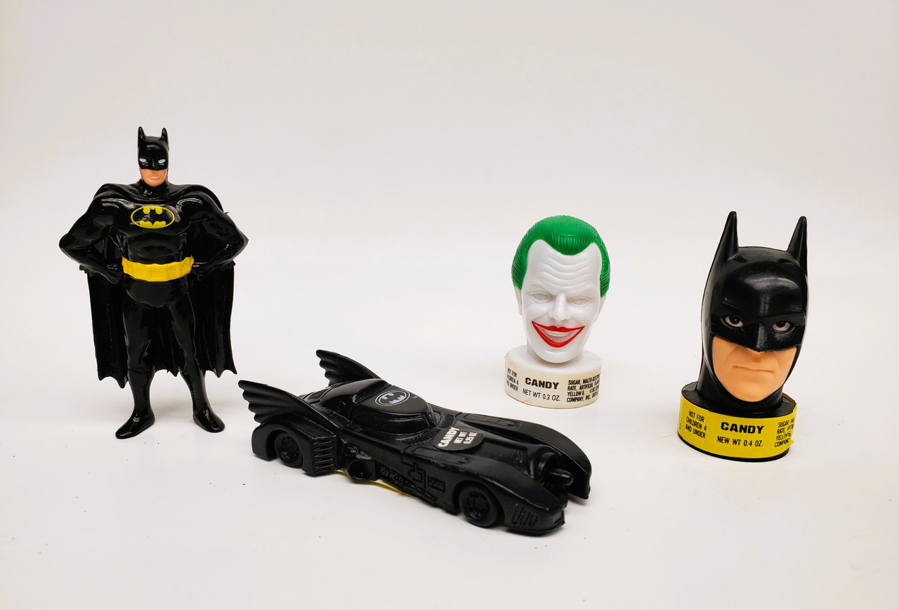 Topps/Applause Batman 1989 Candy containers and figure lot