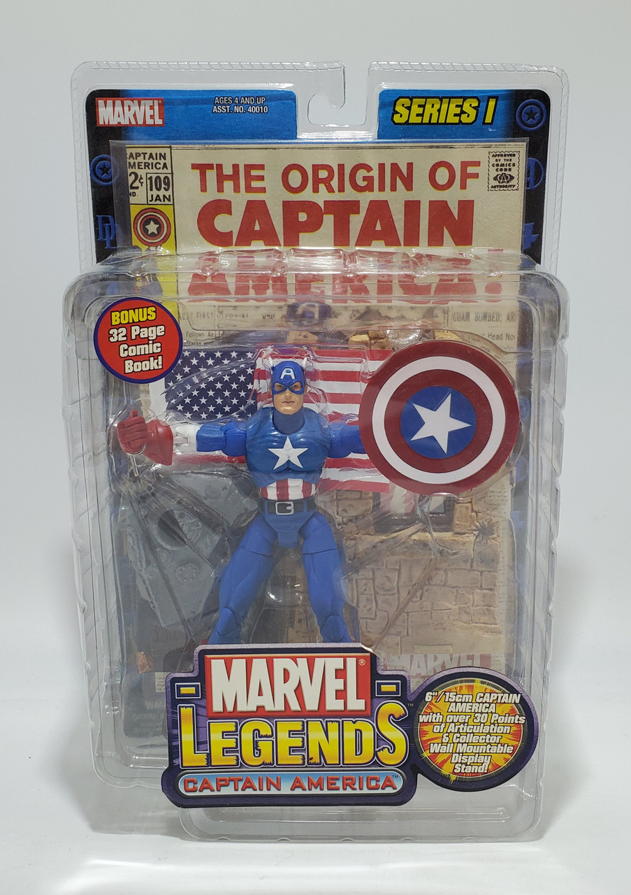 ToyBiz Marvel Legends Series I (ORIGIN COMIC) Captain America Action Figure