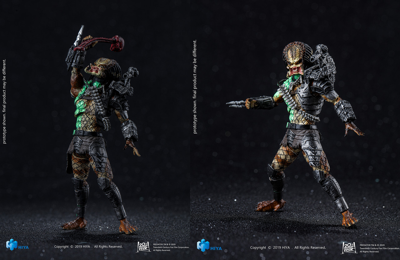 HIYA Predator Jungle Hunter Battle Damage 1/18 scale action figure